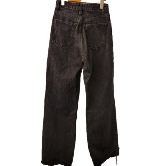 Zara Women's Wide Leg Distressed Jeans - Picture 2 of 4